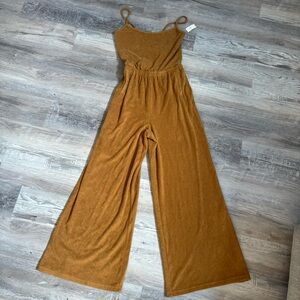 OFFLINE by Aerie Wide-Leg Jumpsuit Size XS Camel Color NWT